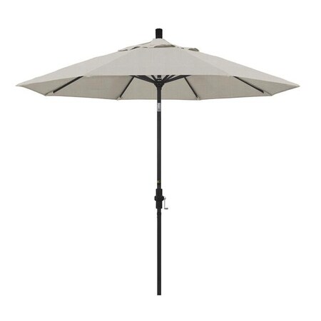 California Umbrella California Umbrella GSCU908302-F77 9 ft. Aluminum Market Umbrella Collar Tilt - Matted Black-Olefin-Woven Granite GSCU908302-F77